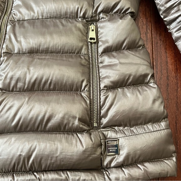 Andrew Marc champagne packable lightweight premium down puffer jacket - Picture 5 of 16